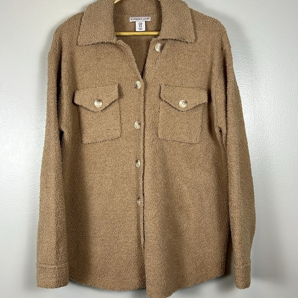 Sincerely Jules for‎ Bandier Cream Aspen Sherpa Shacket EUC - Picture 4 of 11